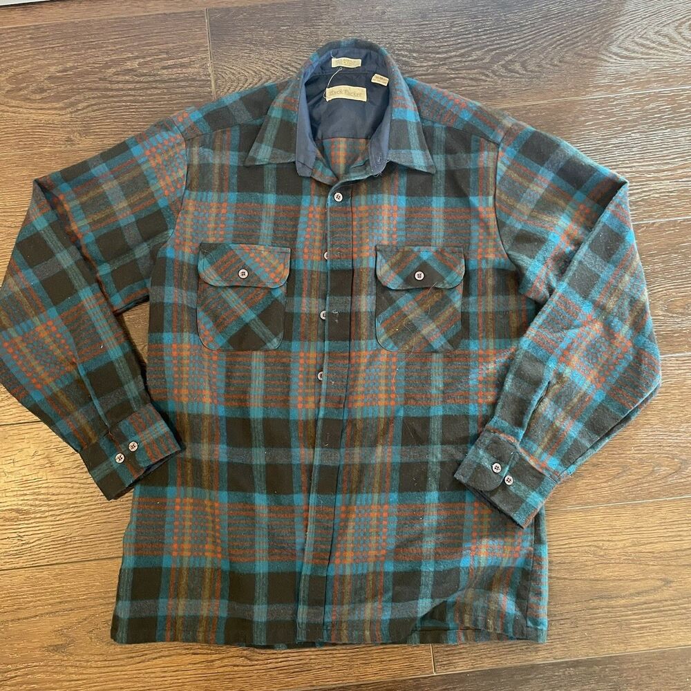 Vintage Backpacker Flannel Shirt; Men’s Sz M (15-15 1/2); 100% Acrylic